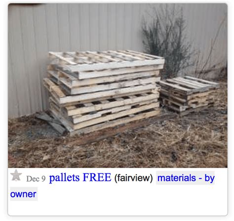 see also. . Craigslist free pallets